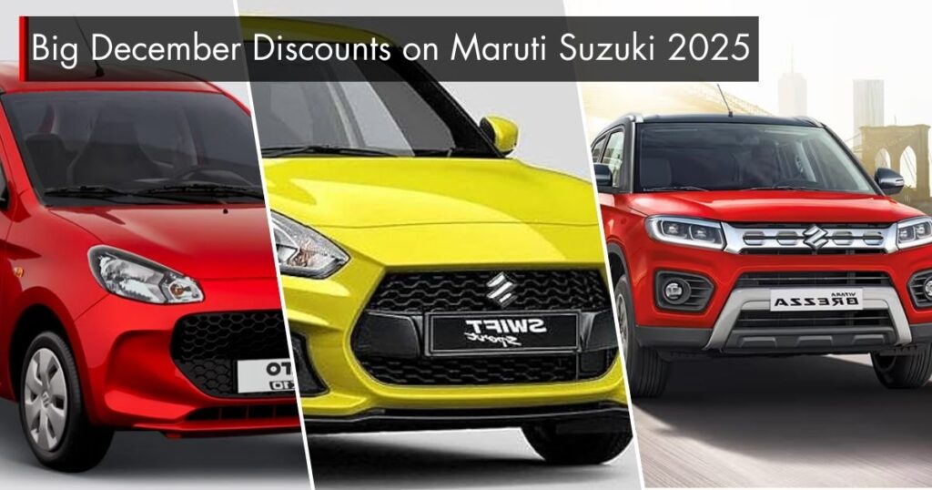 2025 December Discount - Maruti Swift & Wagon R Get Discounts Up to ₹58,000 – Full Arena Offers List