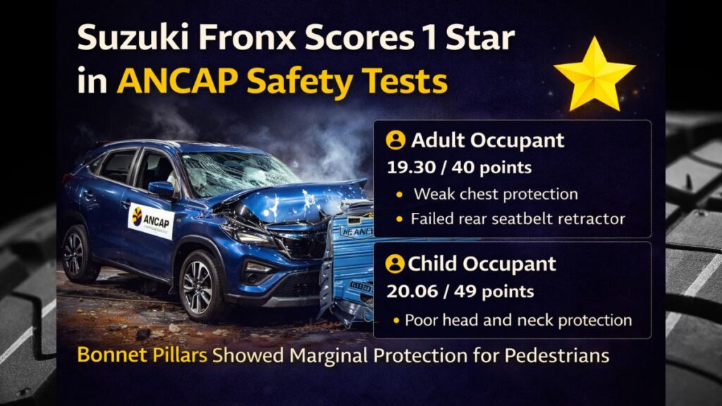 Suzuki Fronx price, Maruti Suzuki Fronx on Road Price, Suzuki Fronx mileage, Suzuki Fronx price in India, Suzuki Fronx safety rating, Ancap suzuki fronx, Suzuki fronx recall, 2025 Maruti Suzuki Fronx, Suzuki Fronx gets 1-star rating in ANCAP crash test
